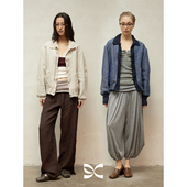 SQUARE CIRCLE 方圆原创设计毛织提花拼接双门襟内里印花夹克外套