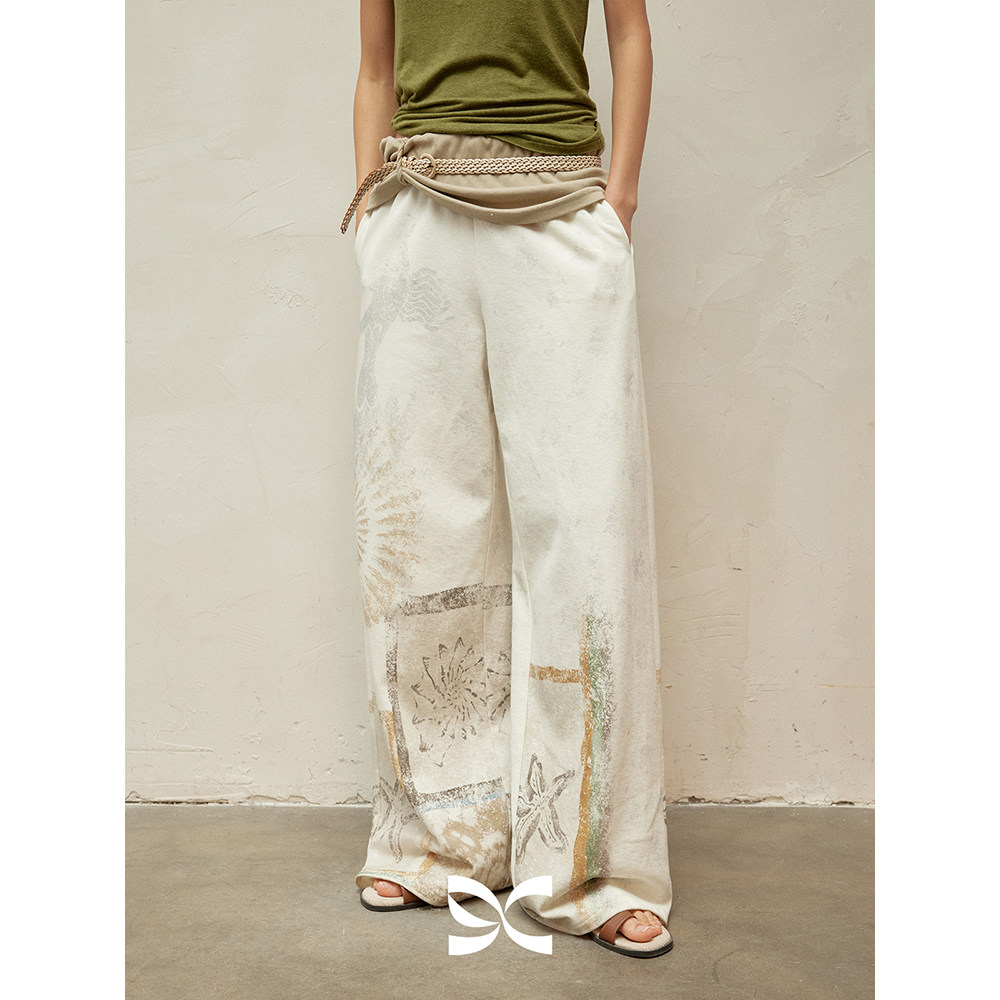 SQUARE CIRCLE 方圆度假感印花定制吊坠不规则裙摆裙裤卫裤长裤,女装/女士精品,卫裤,淘宝优惠券,粉丝福利购,淘宝优惠卷