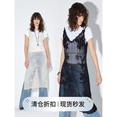 新款 square circle方圆镂空叠穿吊带针织裙女春季 宽松轻薄连衣裙