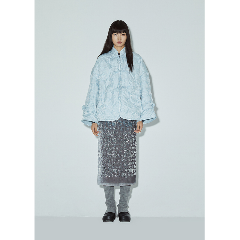 squarecircle方圆国风立领羽绒服