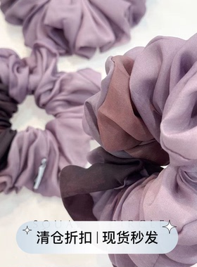 Square Circle 方圆艺术家联名渲染印花紫色发圈大肠圈头绳发饰