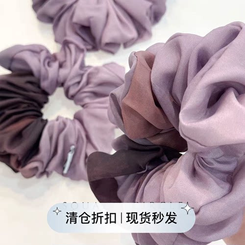 Square Circle 方圆艺术家联名渲染印花紫色发圈大肠圈头绳发饰