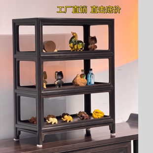 紫光檀疏影承韵置物架新中式三层展示架桌面茶宠文玩 收纳架 家具