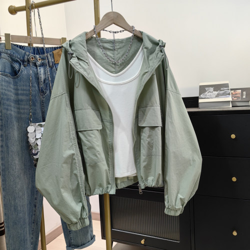 全棉连帽外套防晒衣女春夏新款