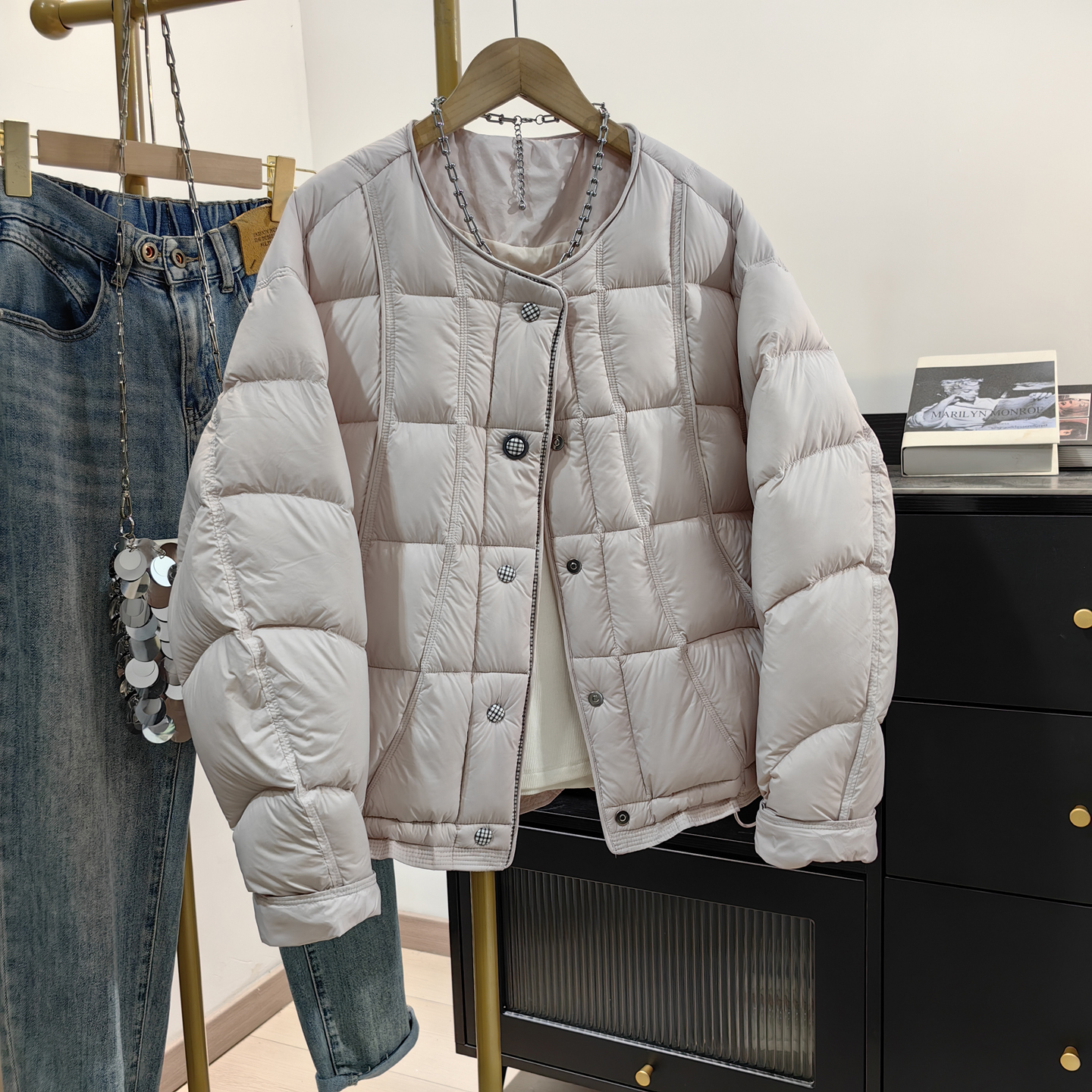 小个子显高泡芙羽绒服女冬新款宽松圆领短款时尚超好看保暖外套