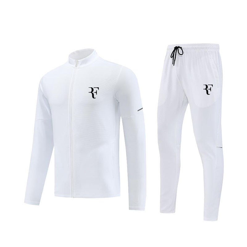 新款费德勒网球服男士外套长裤纳达尔速干套装德约白色拉链两件套