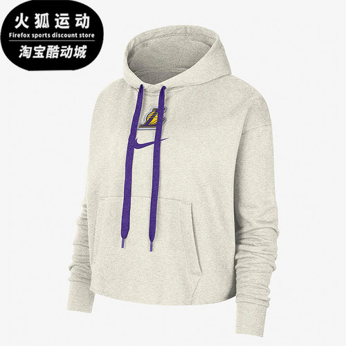 Nike/耐克正品洛杉矶湖人队女子加绒连帽卫衣DR2382-027