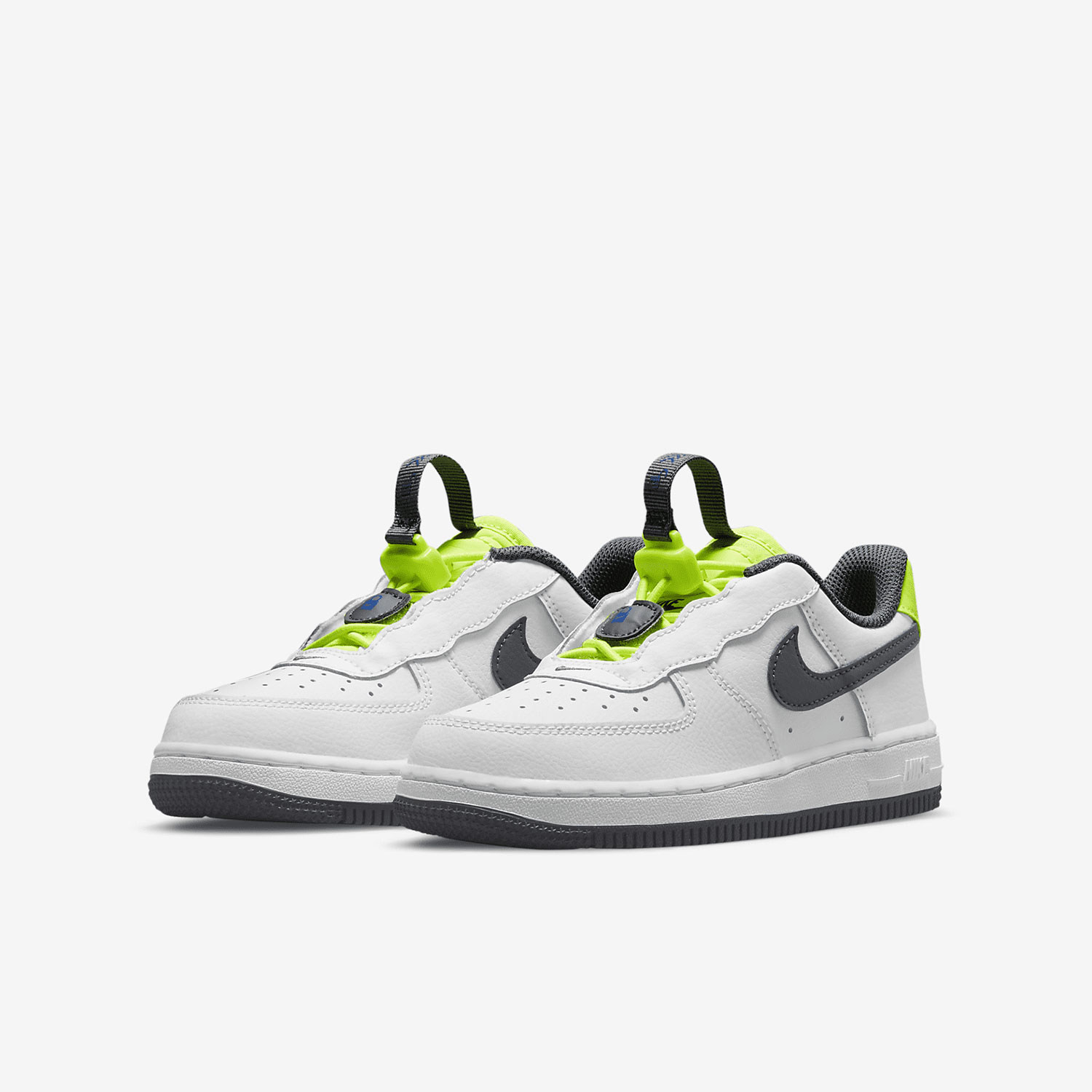 nike/耐克空军一号白色灰色绿色儿童休闲透气运动鞋cu5287-101
