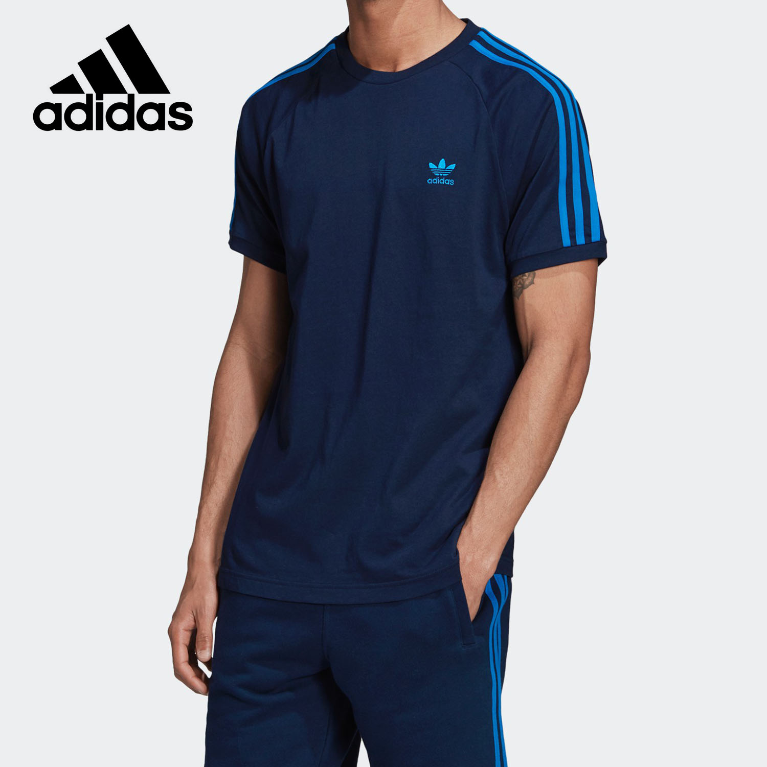 Adidas/阿迪达斯正品三叶草男子BLC 3-S TEE圆领短短袖T恤 ED5957