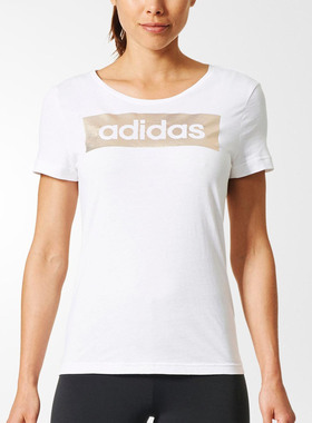 Adidas/阿迪达斯正品 夏季女子运动型圆领套头短袖T恤 CD1981