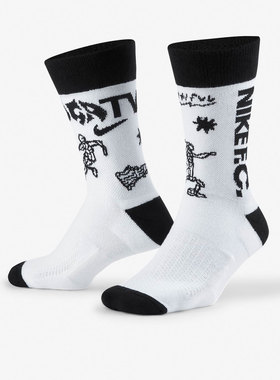 Nike/耐克正品SNKR SoxEssential足球袜加厚中筒运动袜CV4248-902