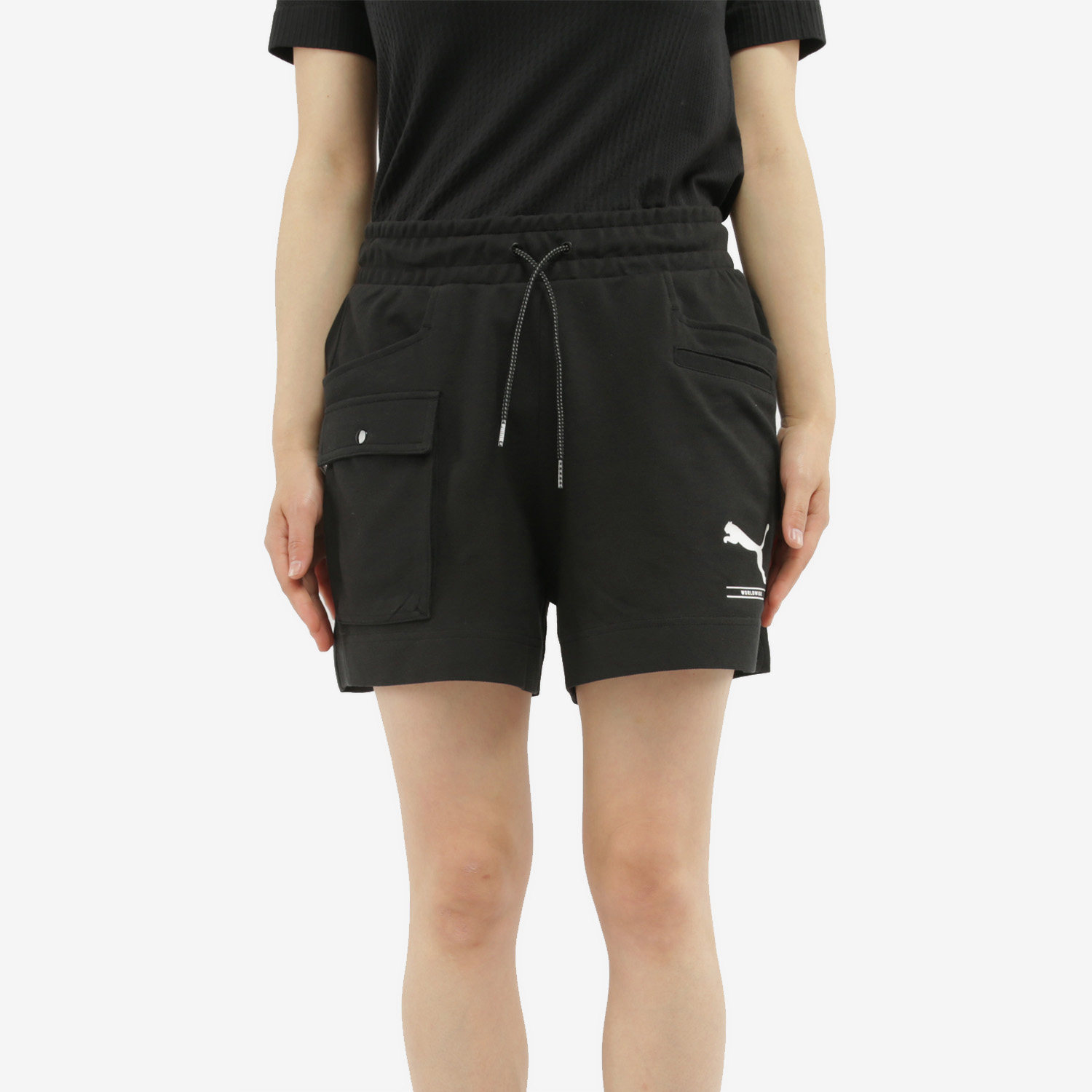 Puma/彪马正品新款女子印花抽绳时尚休闲短裤 NU-TILITY 583859