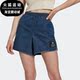 Adidas HL9071 女子休闲牛仔透气运动短裤 阿迪达斯正品 三叶草新款
