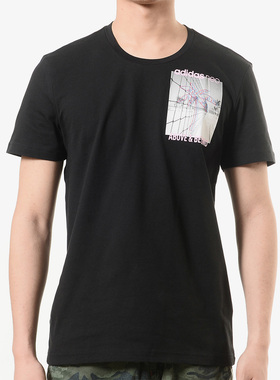 Adidas/阿迪达斯正品夏季 新品男子休闲运动短袖T恤 EJ7081