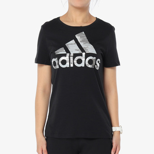 系列 女子经典 休闲运动 圆领短袖 CD1952 Adidas T恤 阿迪达斯正品