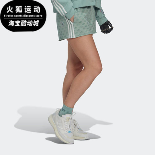 Adidas/阿迪达斯正品三叶草迪士尼史迪仔女子运动休闲短裤 HT3949