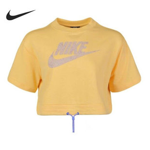 短款 女子LOGO 露脐圆领运动短袖 T恤 795 Nike DD2087 耐克正品