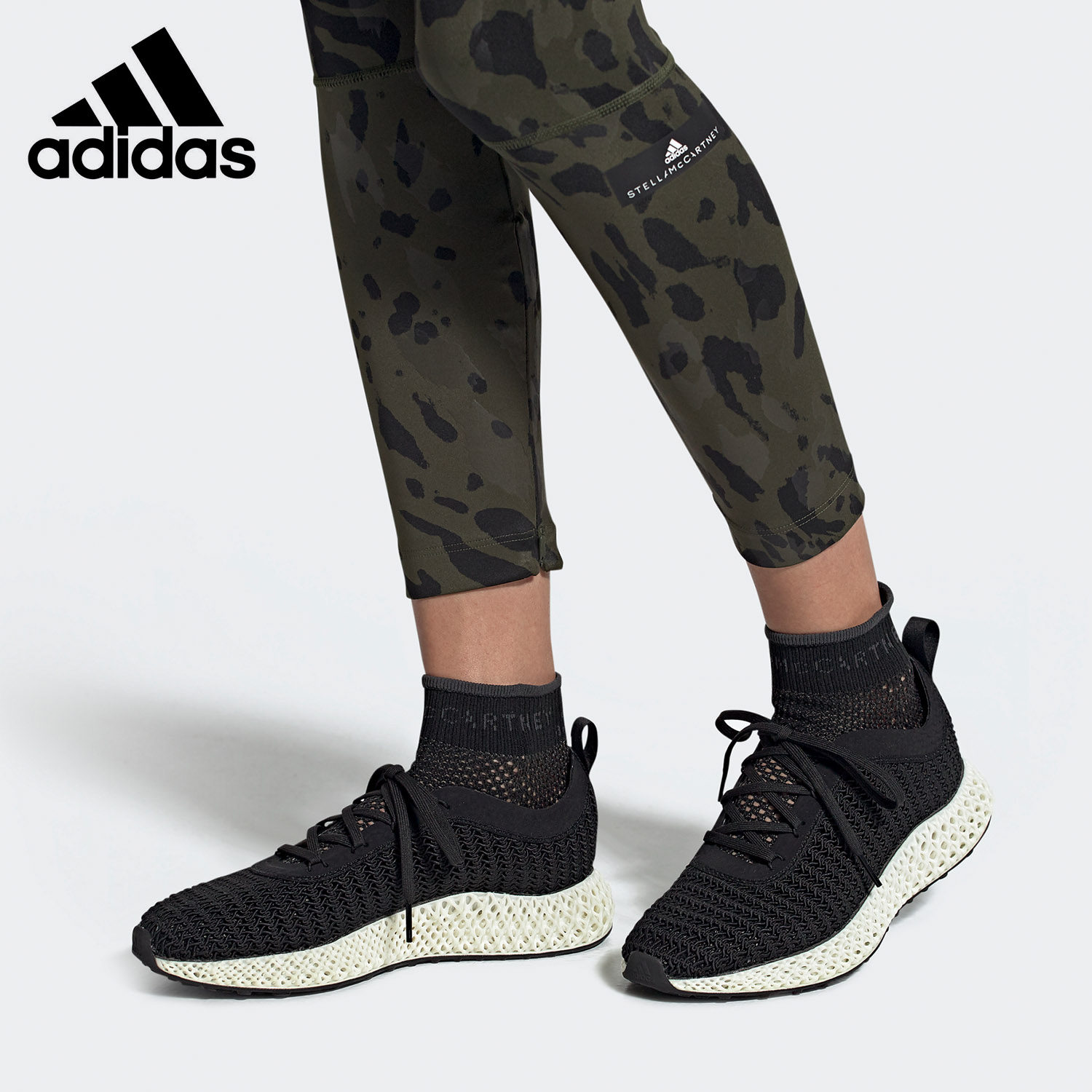 Adidas/阿迪达斯正品舒适休闲减震耐磨带袜筒款女子运动鞋 EH3488