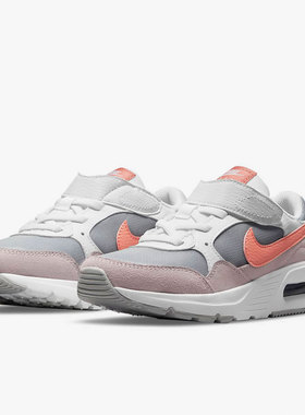 Nike/耐克AIR MAX白色深红深紫兰白金色儿童气垫运动鞋CZ5356-100