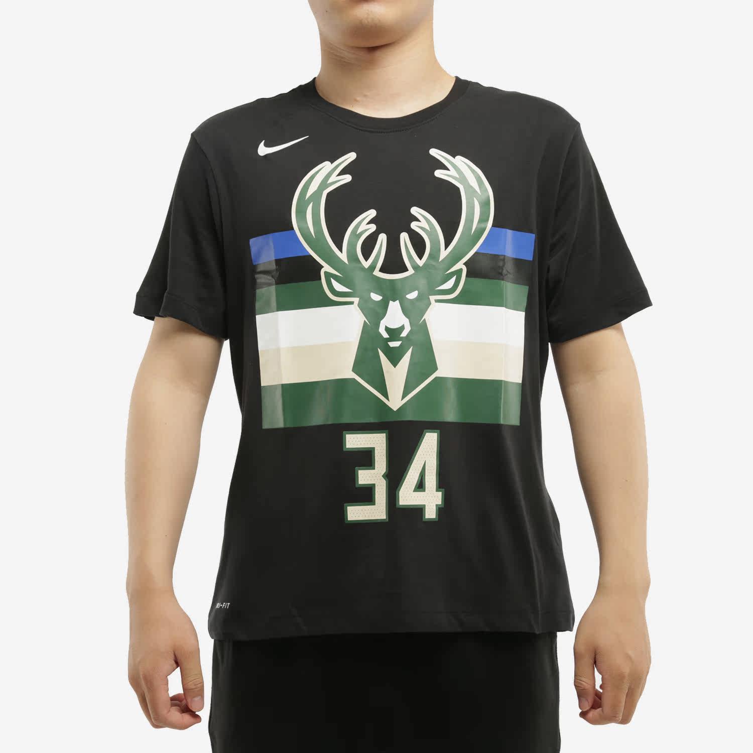 Nike/耐克正品密尔沃基雄鹿队 NIKE DRI-FIT 男子T恤BQ1547