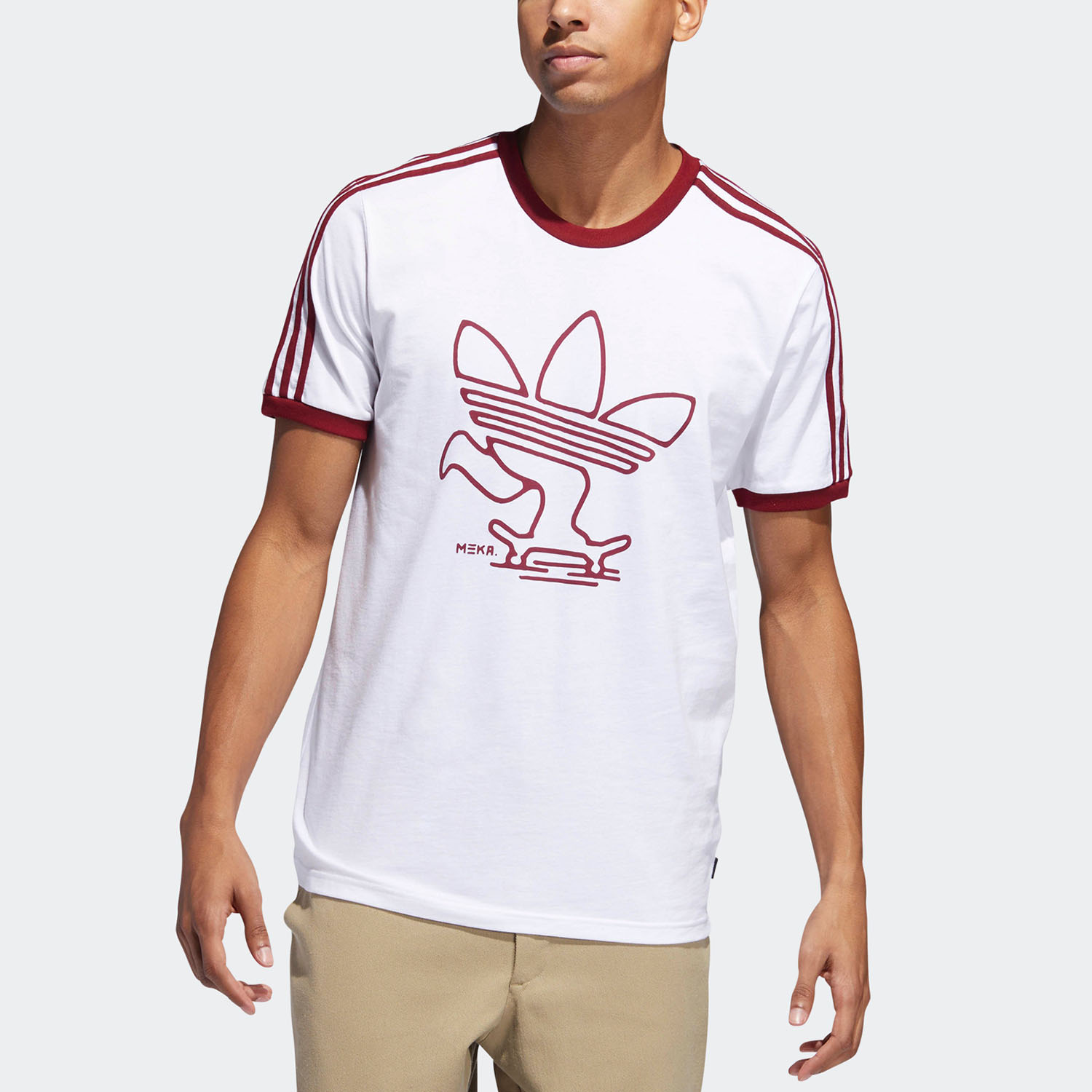 Adidas/阿迪达斯正品三叶草男子MEKA TRE TEE圆领短T恤EC4884