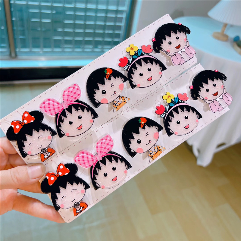 小丸子少女心发夹刘海边夹