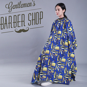 barbershop油头复古剪发围布理发围布发廊专用剪发围布吹风机图案