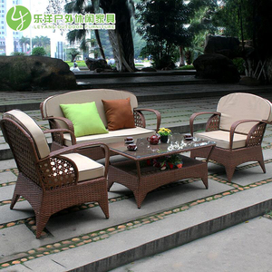 户外家具仿藤沙发组合客厅室内沙发阳台沙发床中南亚休闲沙发藤椅