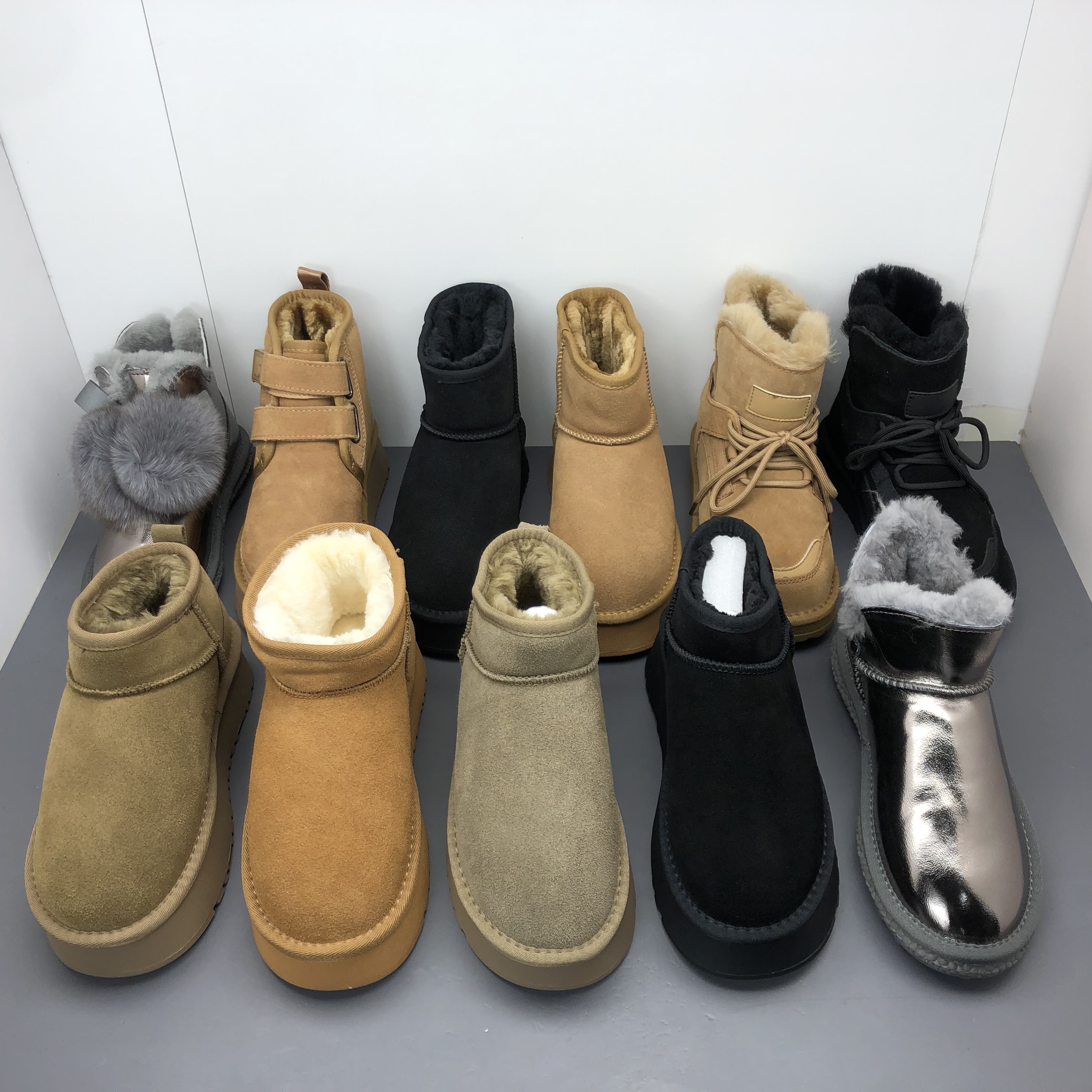 加绒厚底雪地靴女新款冬季棉鞋