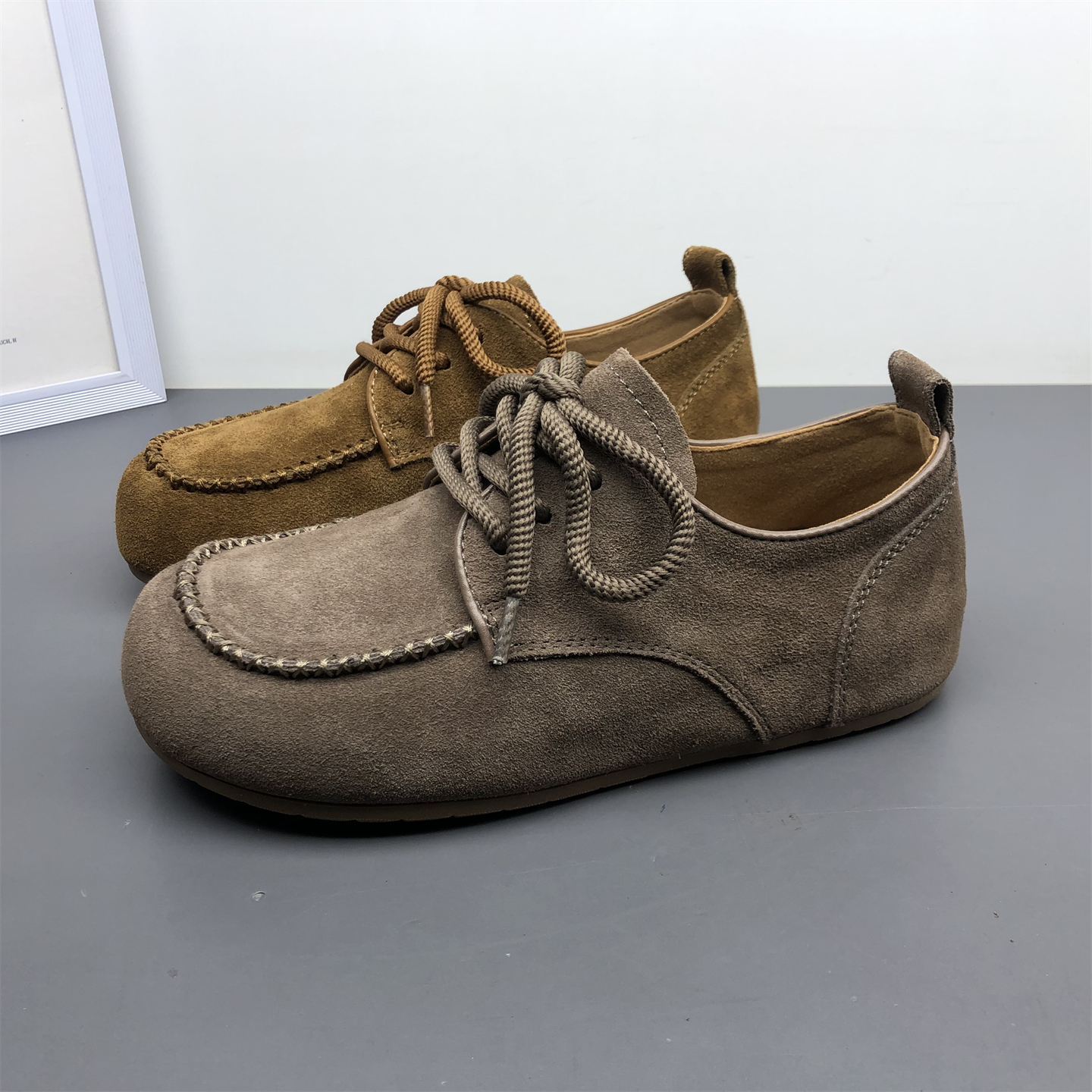 真皮女鞋博肯鞋软底防滑休闲鞋