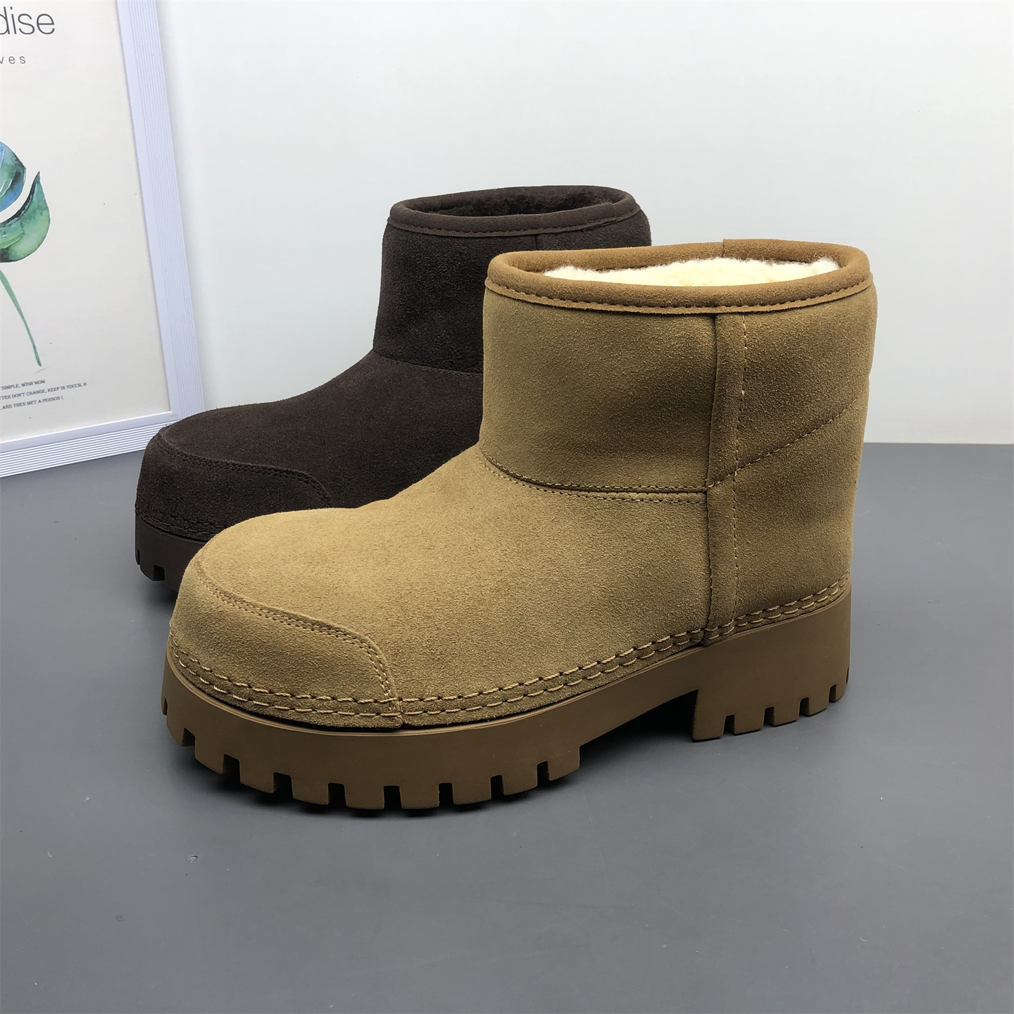 女靴真皮雪地靴冬季新款加棉棉鞋