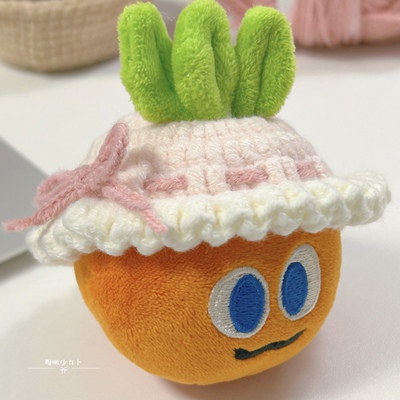 手工钩织五月天卜卜娃衣材料包粉色少年初头套帽子自制头套保护套