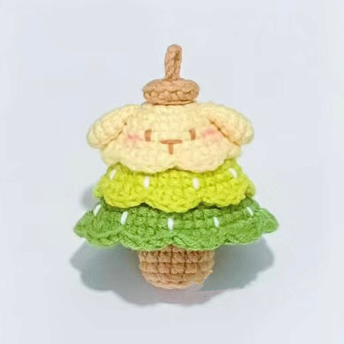 diy圣诞毛线编织圣诞礼物圣诞树布丁狗美乐蒂挂件可爱玩偶玉桂狗