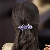 水晶镶钻蝴蝶结弹簧夹发夹金属抓夹后脑勺2025新款 发饰高级感 爆款