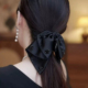 高级感星空缎面低马尾蝴蝶结抓夹女2025新款 轻奢风后脑勺发夹头饰