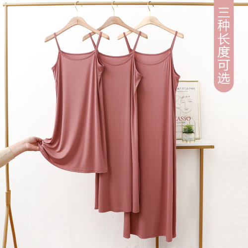 莫代尔大码外穿吊带裙女夏宽松
