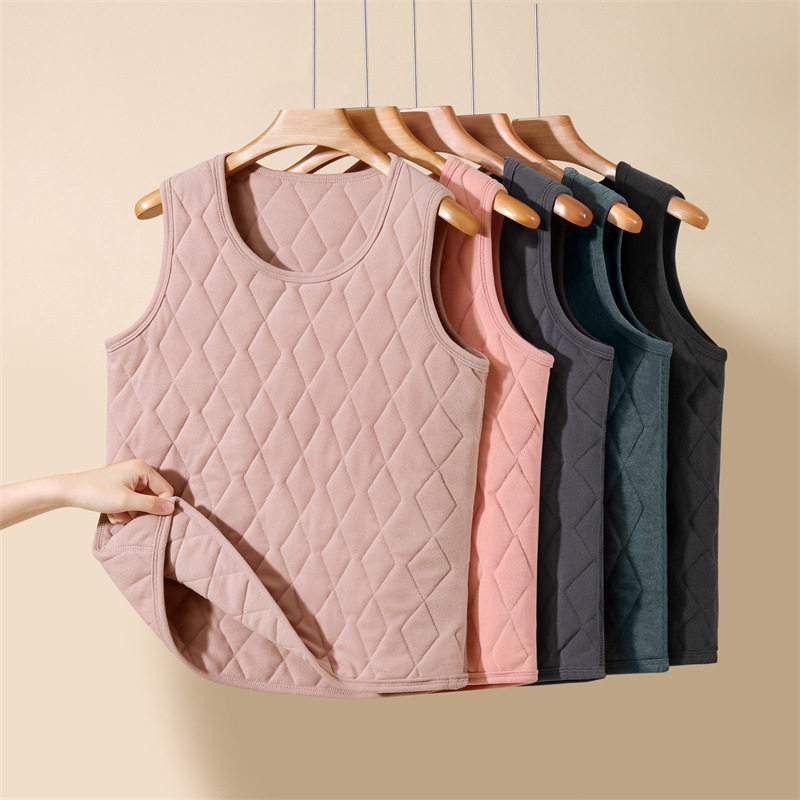 秋冬多层保暖背心女加绒加厚防风内搭圆领马甲中老年打底内穿坎肩,女士内衣/男士内衣/家居服,保暖背心,淘宝优惠券,粉丝福利购,淘宝优惠卷