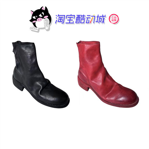 正品现货 Guidi 796Z 后拉链 短靴白色红色黑色时尚女鞋