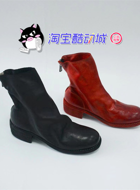 正品现货 Guidi 796Z 后拉链 短靴白色红色黑色时尚女鞋