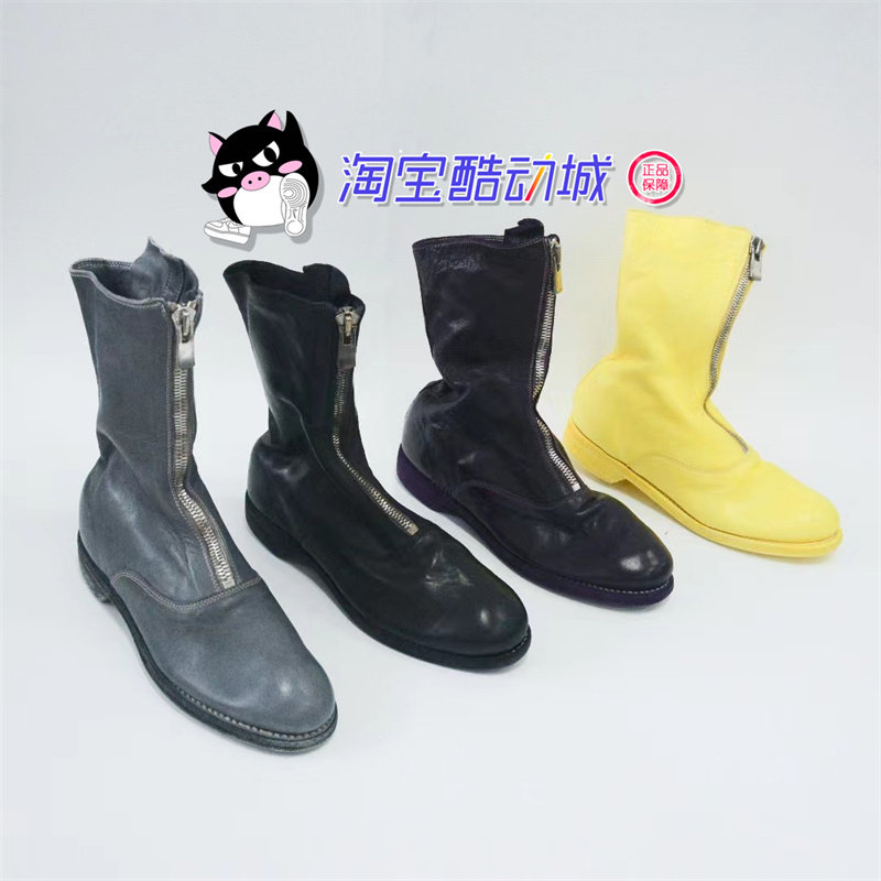 正品现货 GUIDI 310 经典款前拉链马皮短靴 多色时尚靴 女鞋