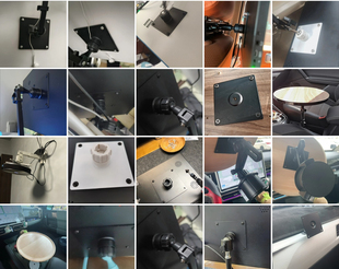 VESA支架便携显示器转板75孔距万向17mm球头各尺寸便携屏通用