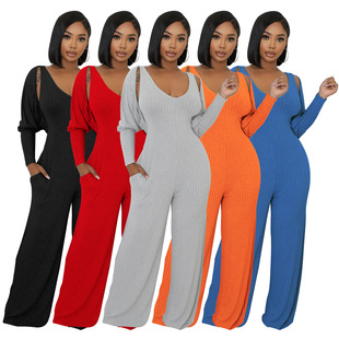 Cloak Set Pit jumpsuit Top Tank Sleeve Long Strip Women