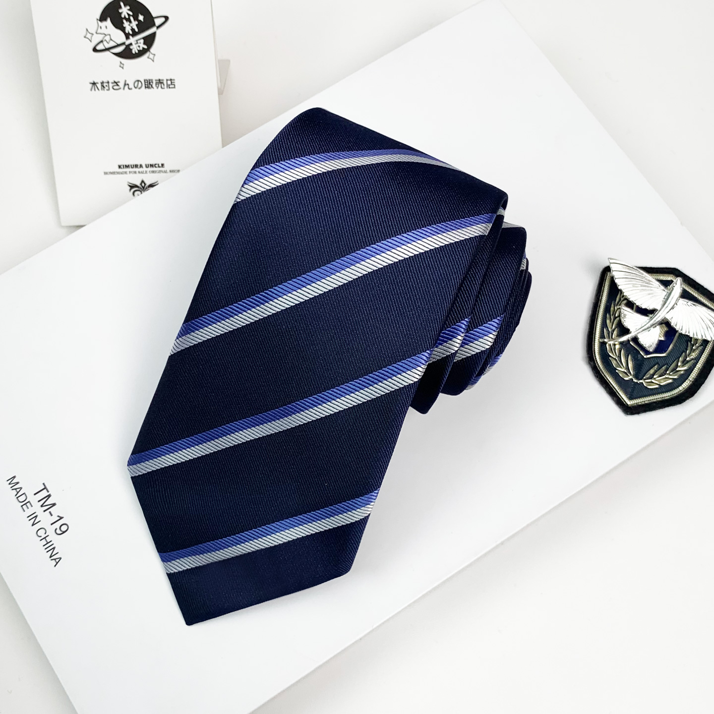 木村叔dk日系原创条纹手打领带jk制服男女生学生免打领结衬衫配饰