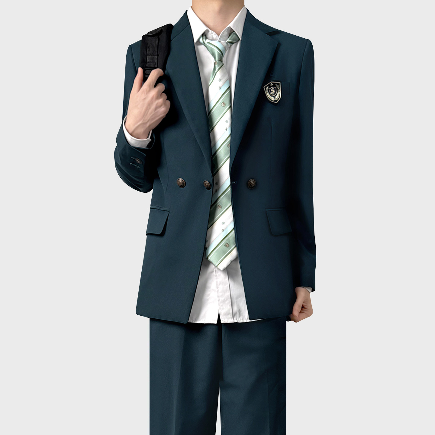 木村叔DK制服刺绣西服西裤套装图片
