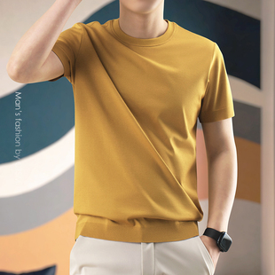 男士 男装 短袖 体恤夏款 商务休闲潮流上衣服 T恤圆领半袖 2025新款