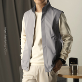 2025新款 春秋立领无袖 坎肩男装 马甲男款 男士 商务休闲百搭外穿外套