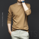 高端休闲秋衣男装 春秋季 T恤纯棉丝光棉打底衫 圆领长袖 上衣服 男士