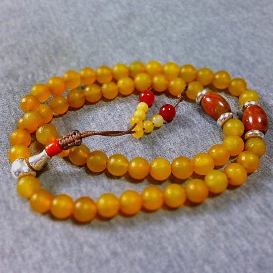 奢华收藏店主大爱随身三宝辽金时期的皇族御用54颗佛珠手串传世品