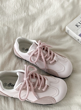 OLDORDER粉色小众设计感德训鞋女款春秋百搭丑萌板鞋运动休闲鞋潮