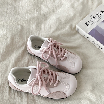 OLDORDER粉色小众设计感德训鞋女款春秋百搭丑萌板鞋运动休闲鞋潮